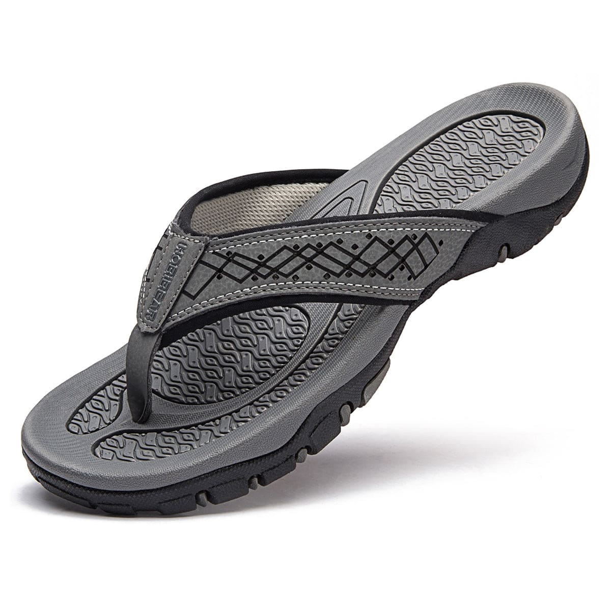 Men's Orthotic Flip-Flops with Geometric Strap