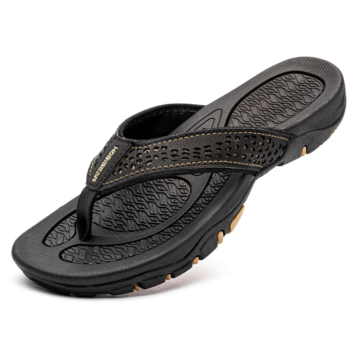 Men's Orthotic Flip-Flops with Geometric Strap