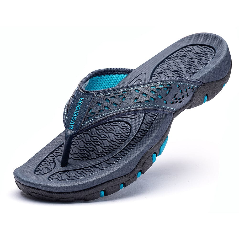 Men's Orthotic Flip-Flops with Geometric Strap