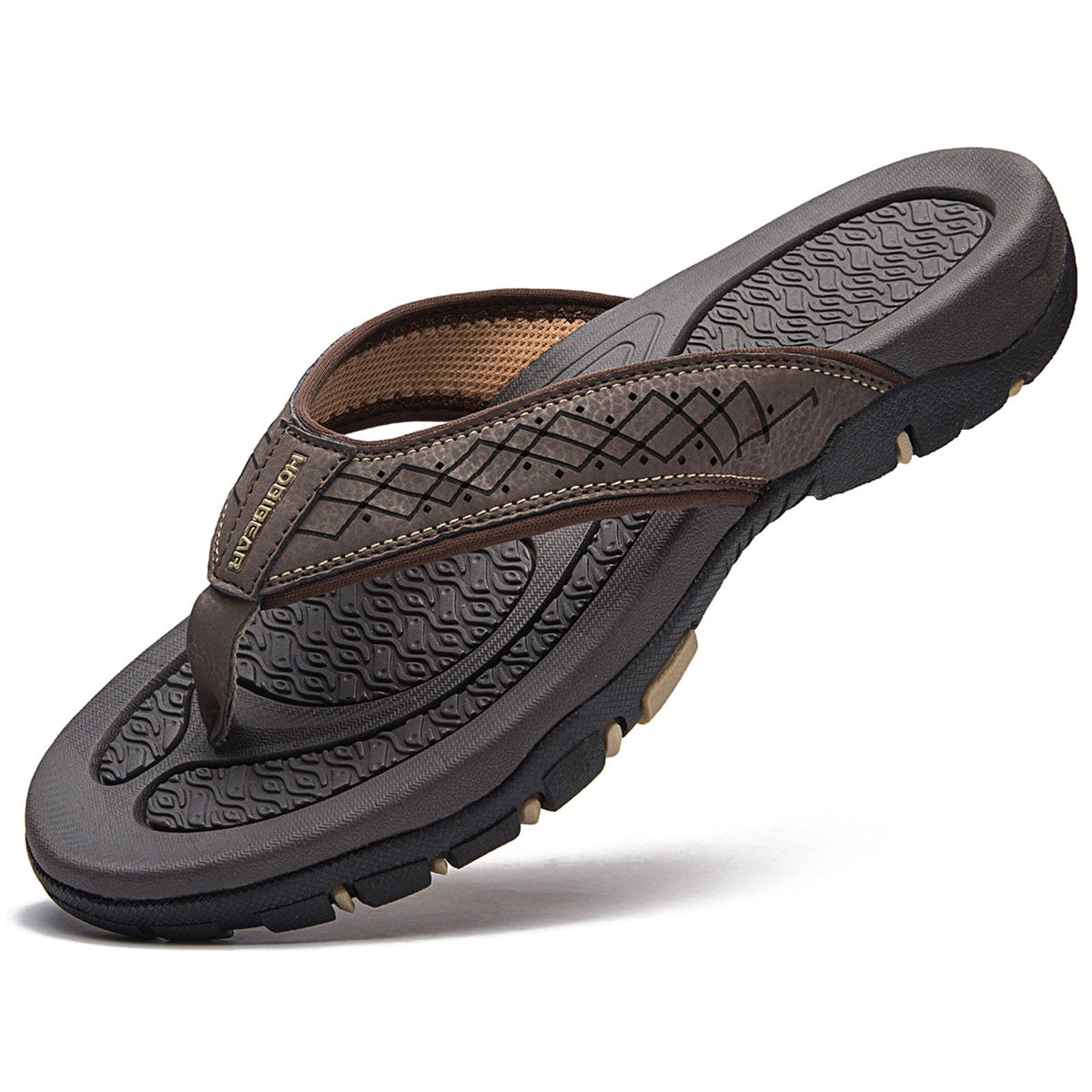 Men's Orthotic Flip-Flops with Geometric Strap
