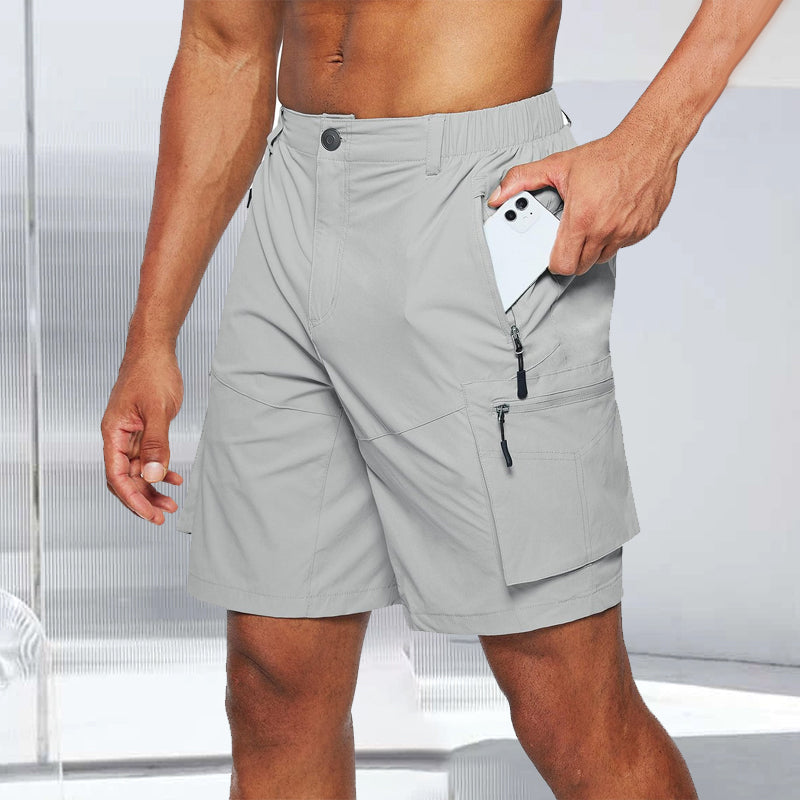 Men's Outdoor Quick-Dry Cargo Shorts for Hiking & Adventure