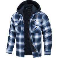 Men's Plaid Hooded Jacket