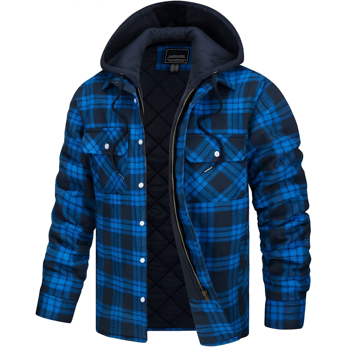 Men's Plaid Hooded Jacket