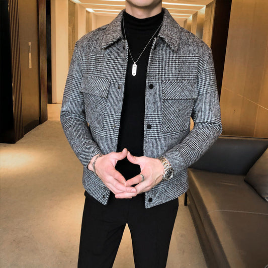 Men's Plaid Shirt Jacket