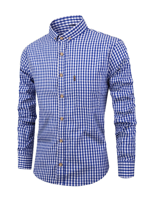 Men's Plaid Shirt with Comfortable Fit