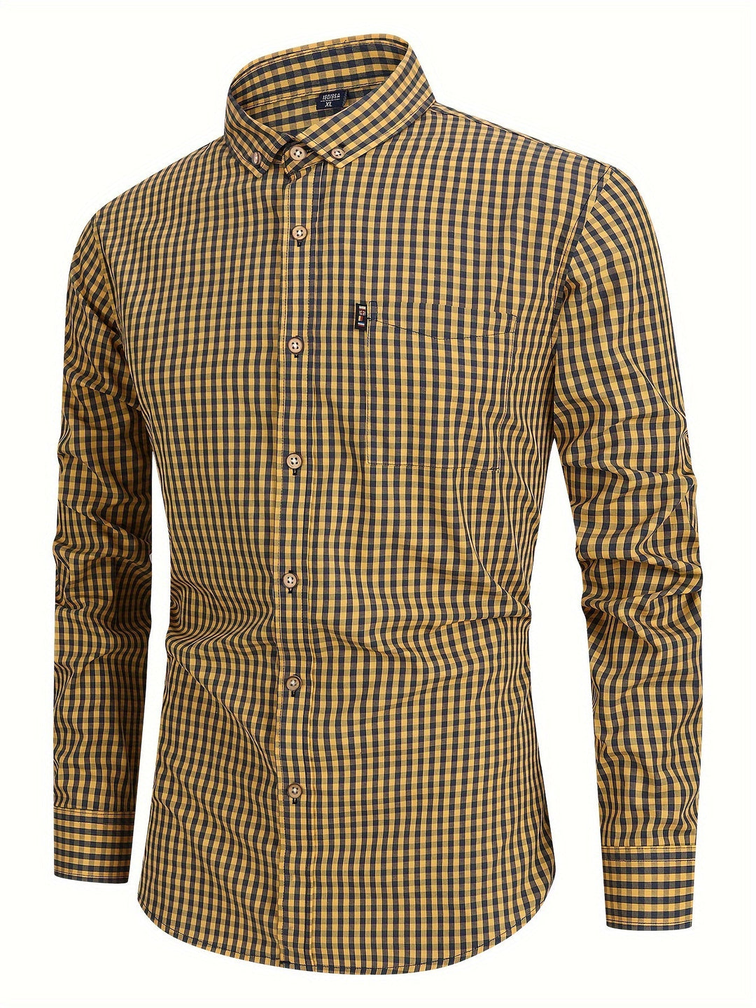 Men's Plaid Shirt with Comfortable Fit