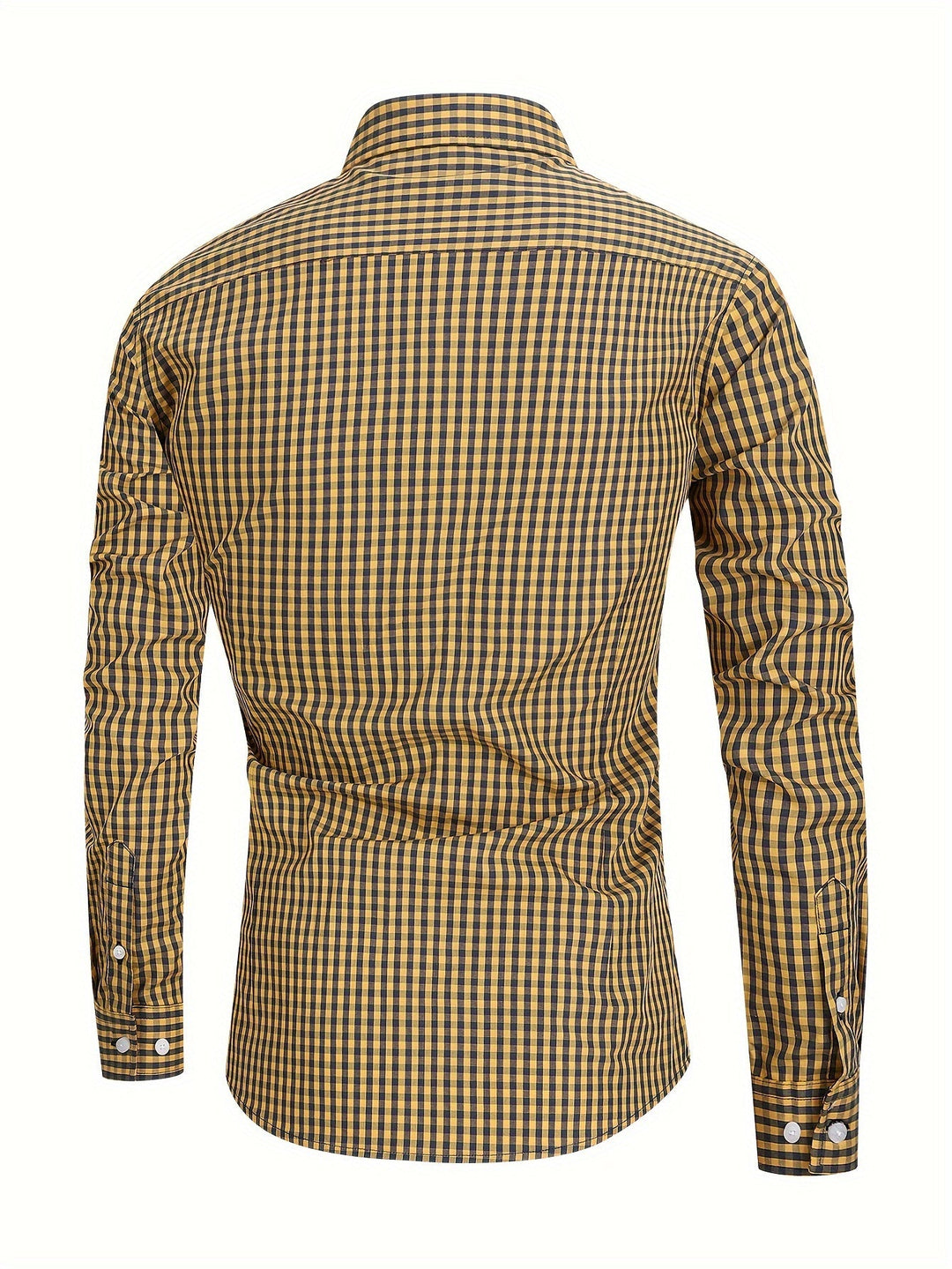 Men's Plaid Shirt with Comfortable Fit