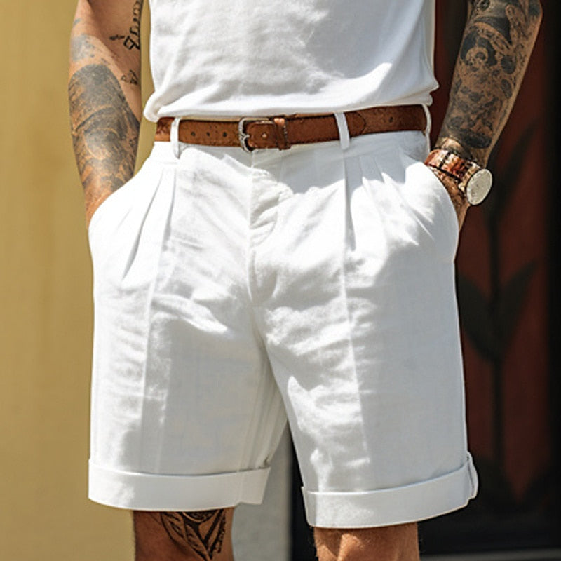 Men's Pleated Shorts