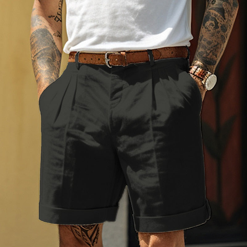 Men's Pleated Shorts