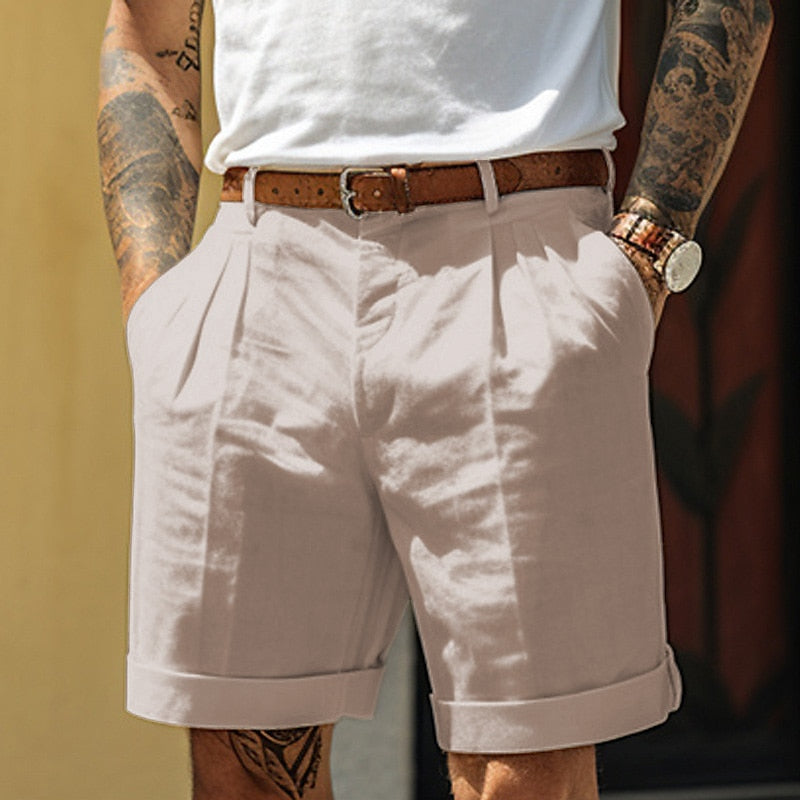 Men's Pleated Shorts