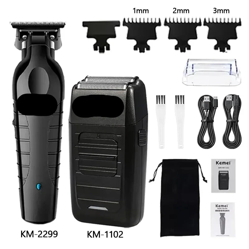 Men's Professional Electric Hair Clipper & Shaver Kit