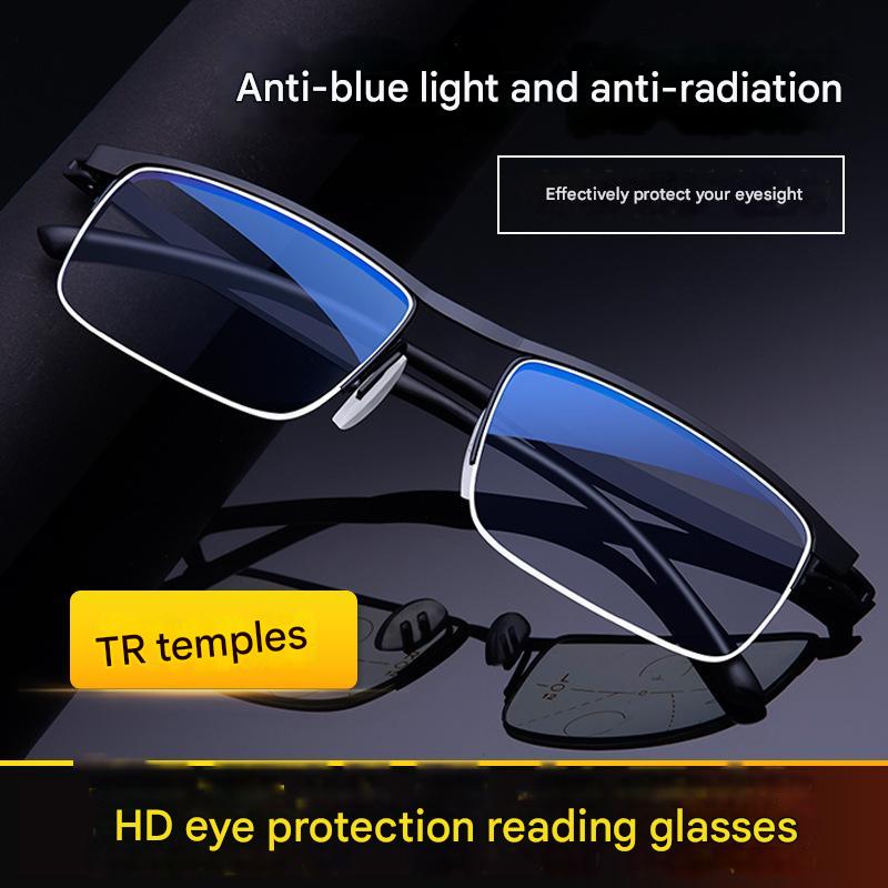 Men's Progressive Reading Glasses with Anti-Blue Light Lenses