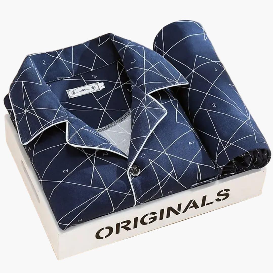 Men's Pyjama Set with Shirt and Trousers
