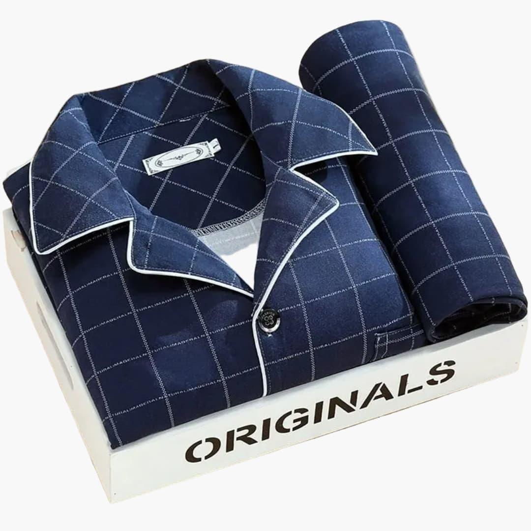 Men's Pyjama Set with Shirt and Trousers