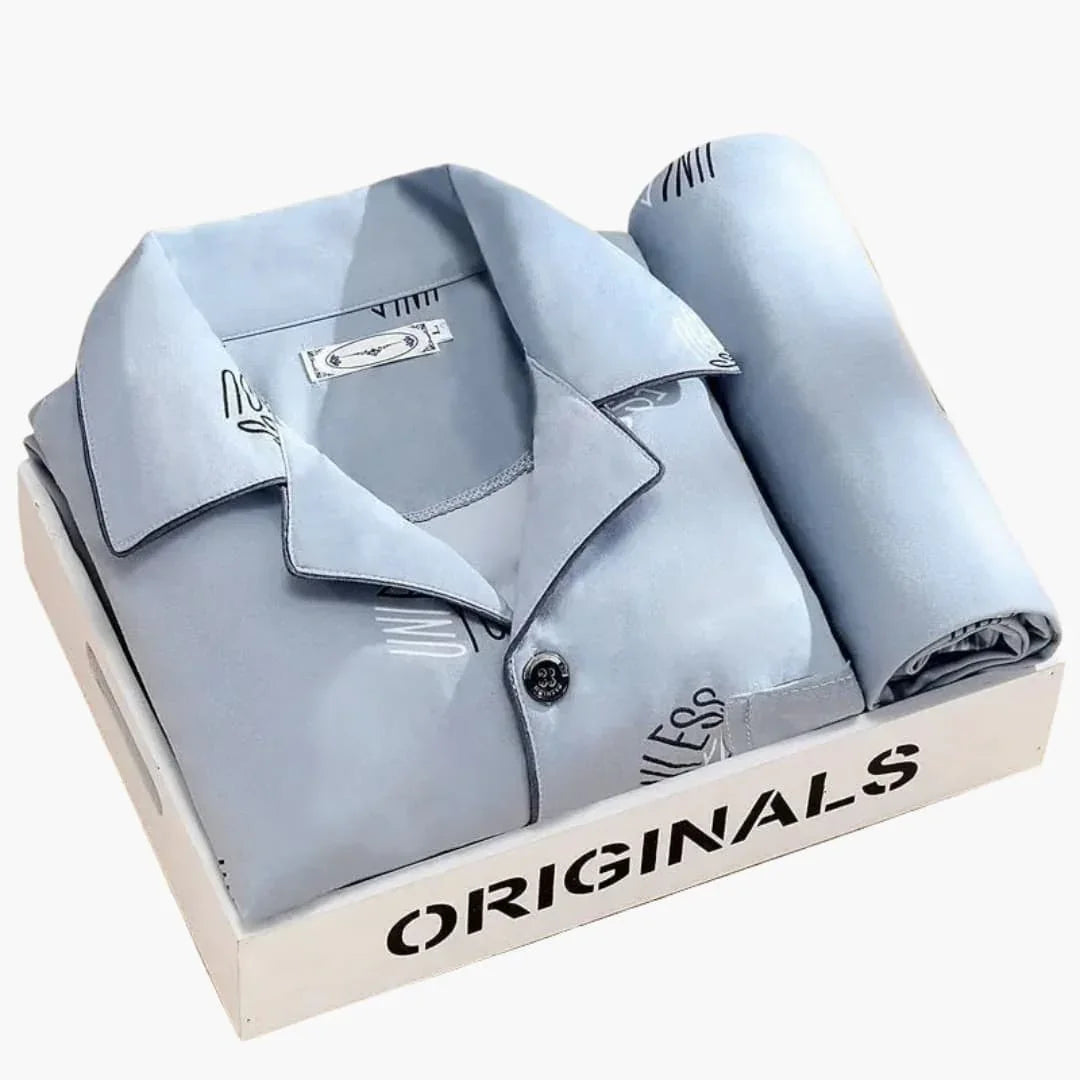Men's Pyjama Set with Shirt and Trousers