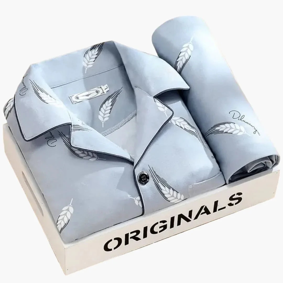 Men's Pyjama Set with Shirt and Trousers
