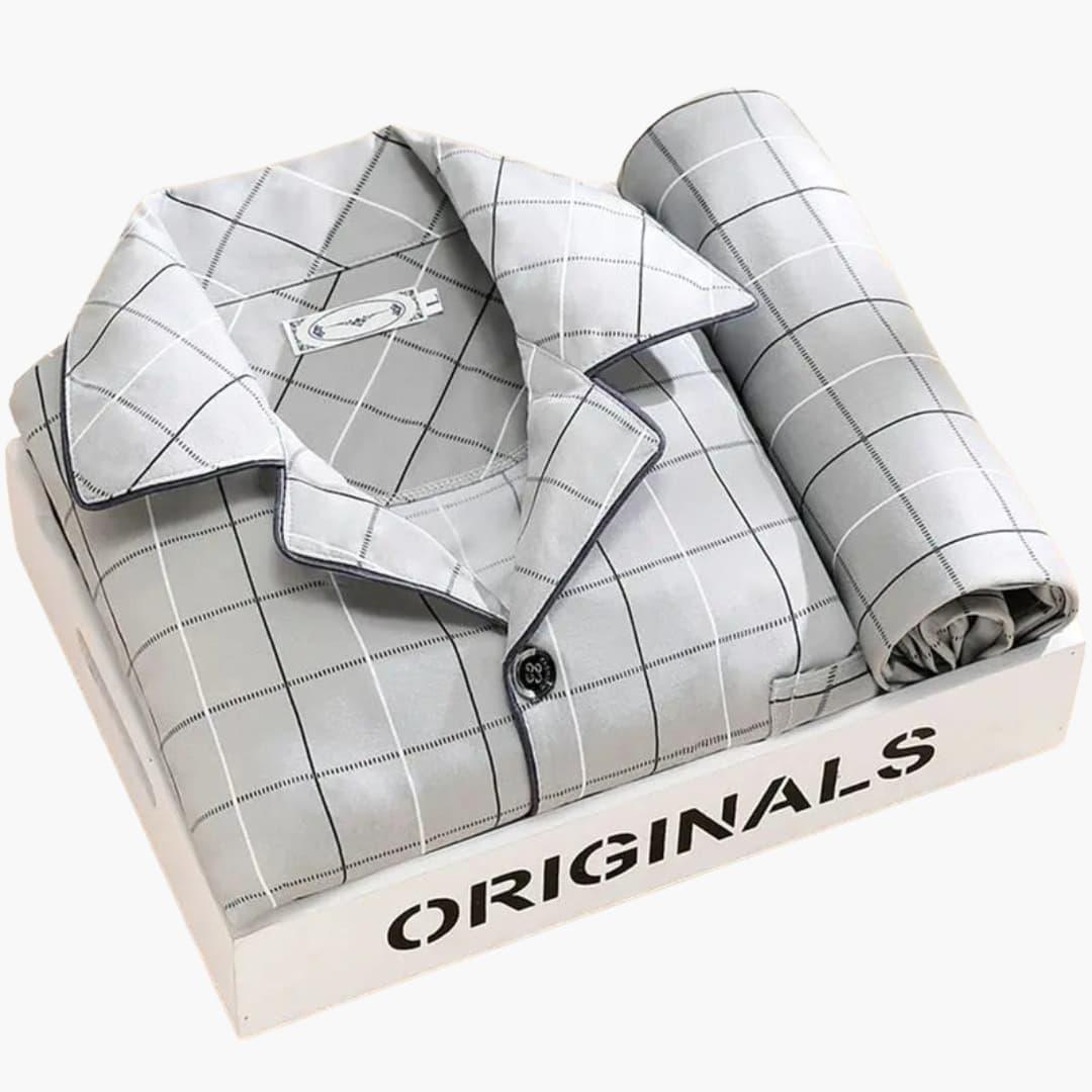 Men's Pyjama Set with Shirt and Trousers