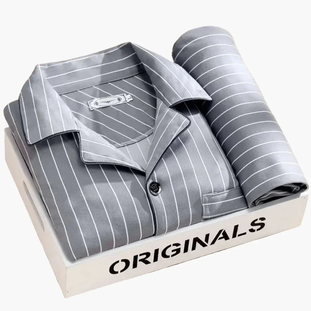 Men's Pyjama Set with Shirt and Trousers