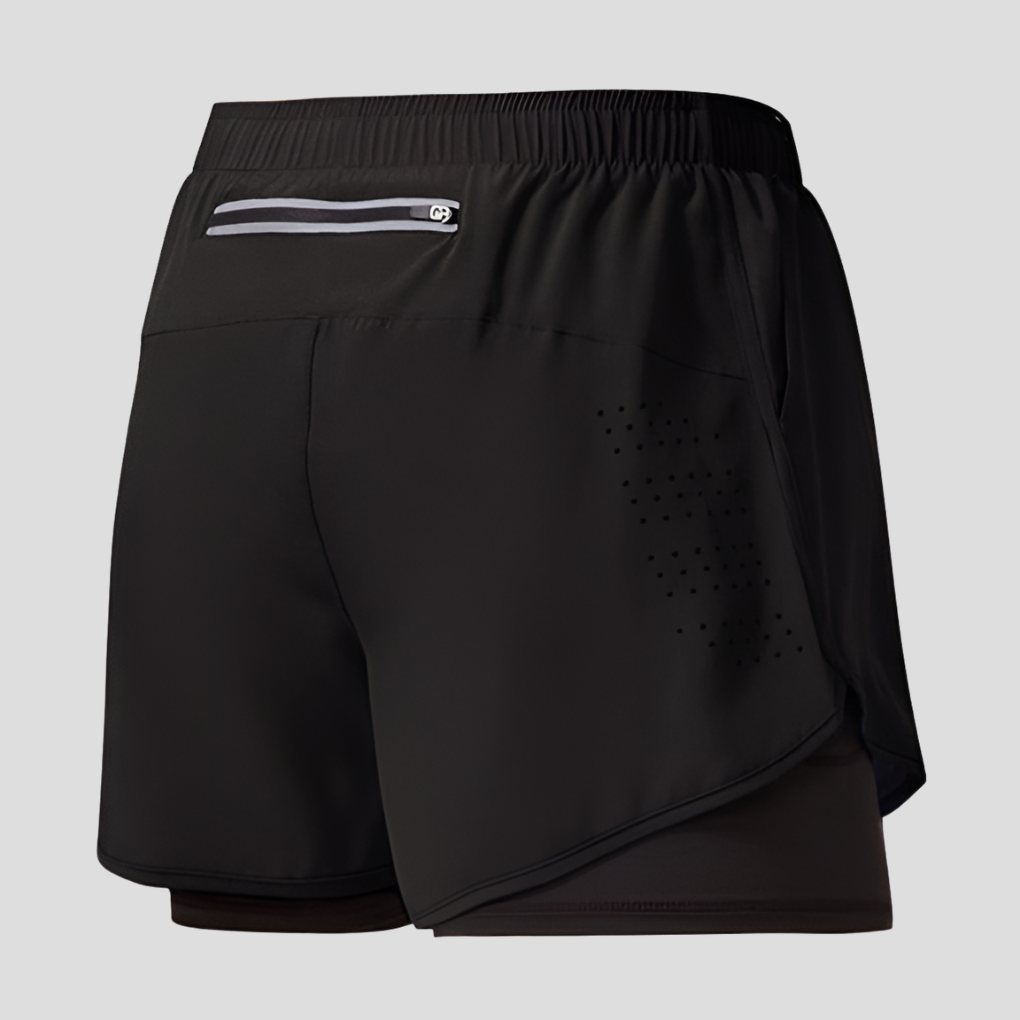 Men's Quick-Drying Running Shorts with Zipper Pocket