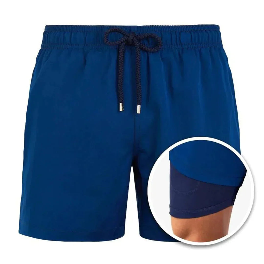 Men's Quick-Drying Swim Trunks with Built-in Lining