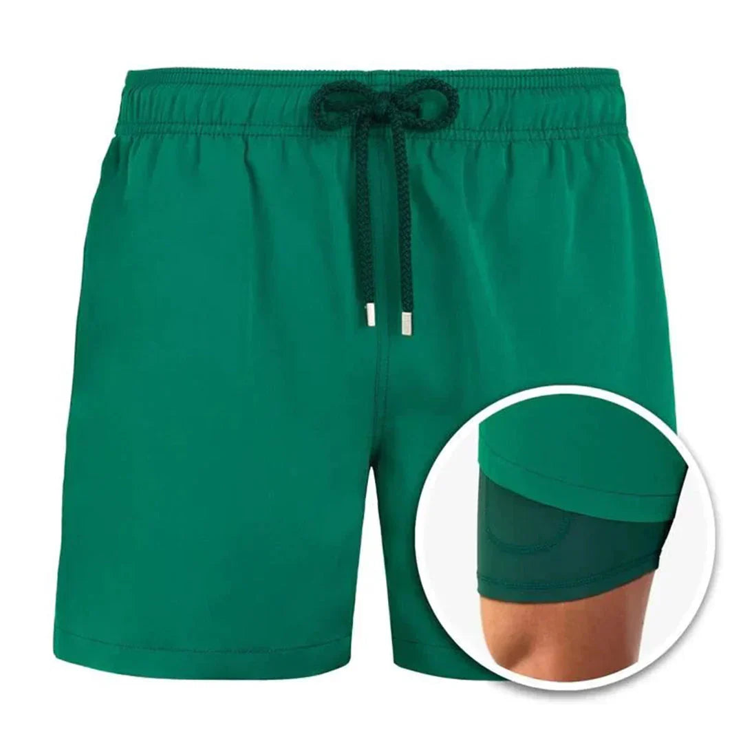 Men's Quick-Drying Swim Trunks with Built-in Lining