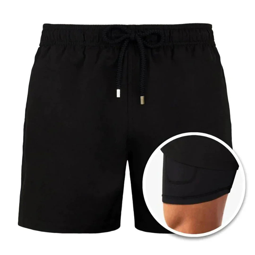 Men's Quick-Drying Swim Trunks with Built-in Lining
