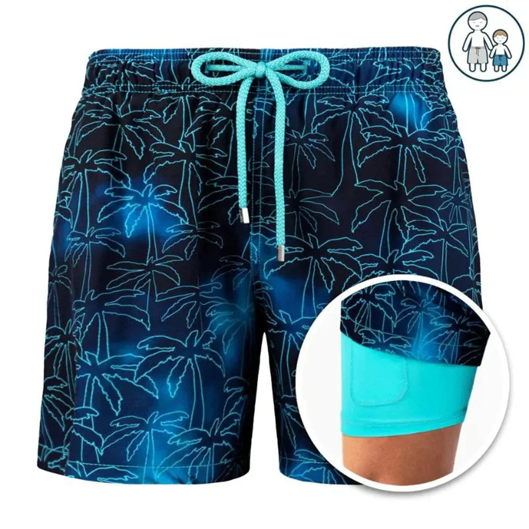 Men's Quick-Drying Swim Trunks with Built-in Lining
