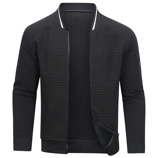 Men's Quilted Zip-Up Bomber Jacket