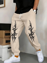 Men's Relaxed Fit Joggers with Graphic Print