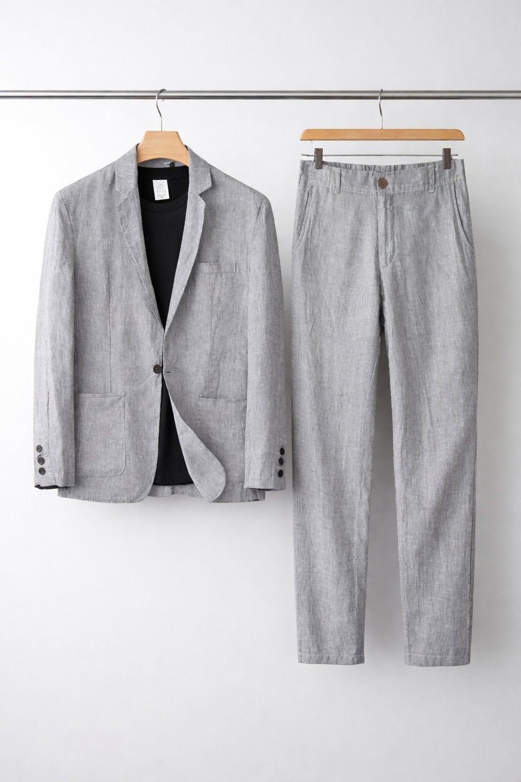 Men's Relaxed-Fit Two-Piece Linen Suit Set