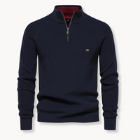 Men's Ribbed Half-Zip Knit Sweater
