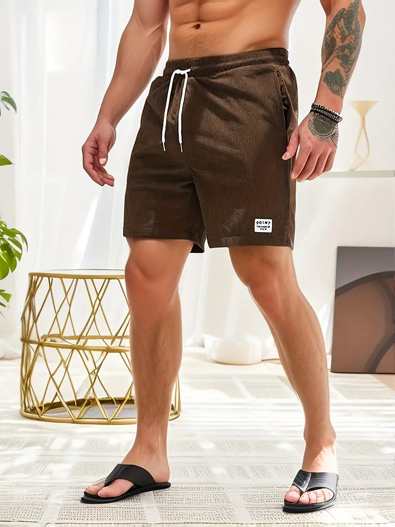 Men's Ribbed Textured Swim Trunks