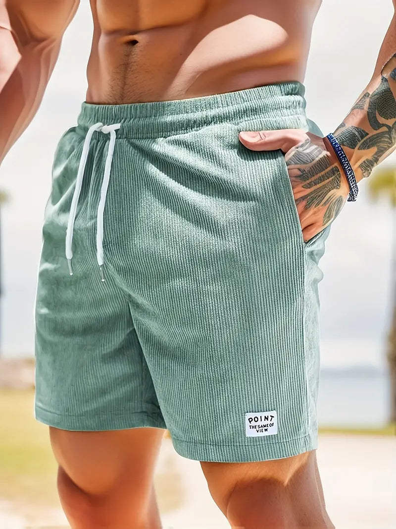 Men's Ribbed Textured Swim Trunks