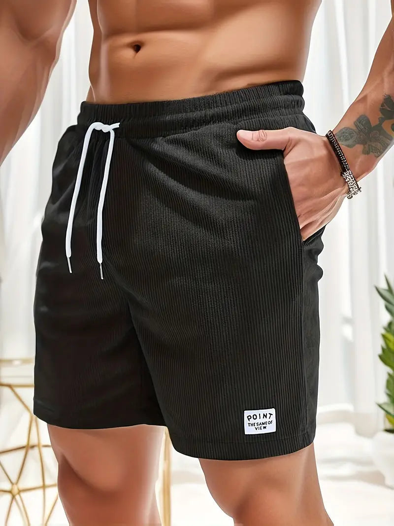 Men's Ribbed Textured Swim Trunks