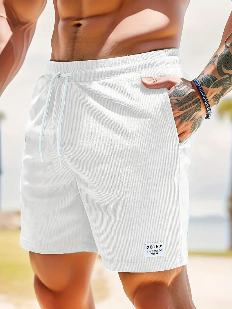Men's Ribbed Textured Swim Trunks