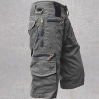 Men's Rugged Multi-Pocket Outdoor Cargo Shorts