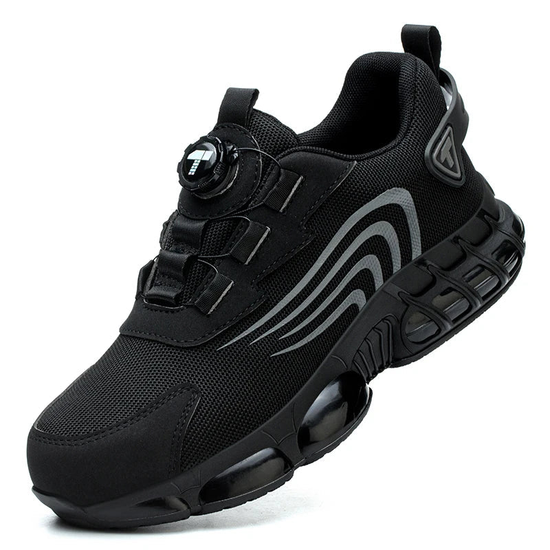 Men's S3 Safety Shoes with Rotary Dial Lacing System for Work and Casual Wear