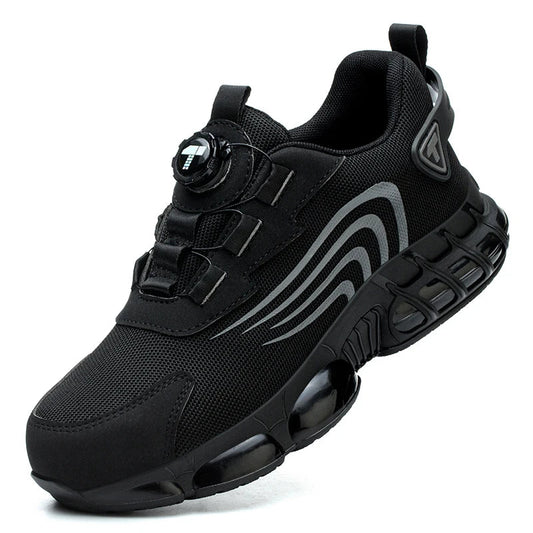 Men's S3 Safety Shoes with Rotary Dial Lacing System for Work and Casual Wear