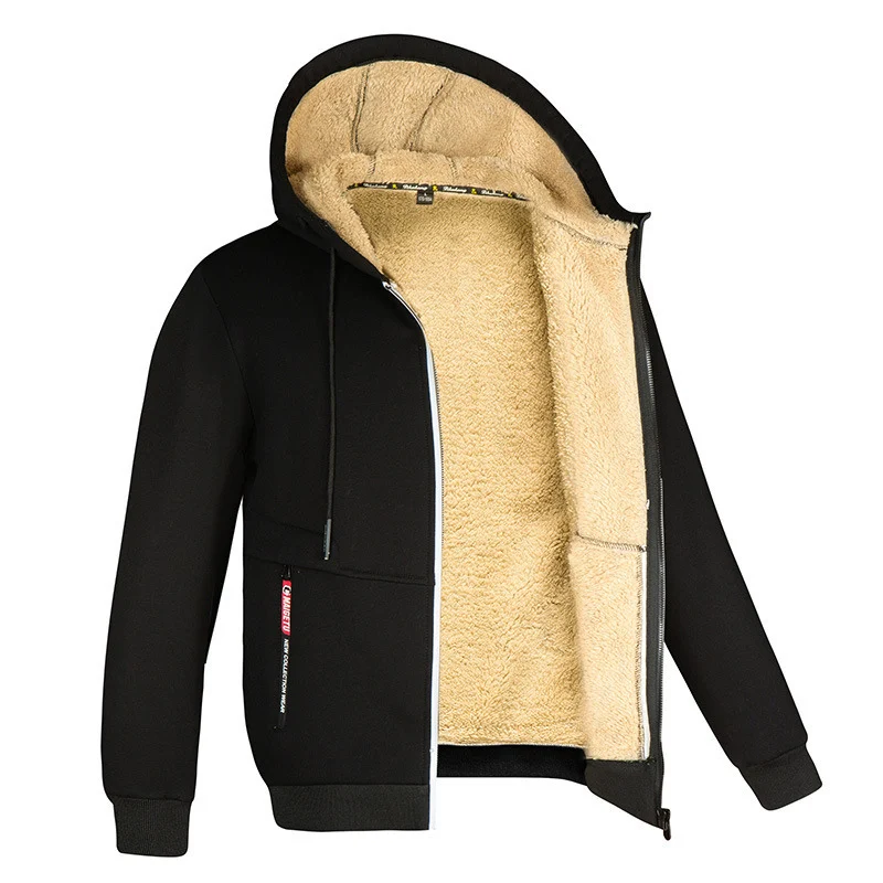Men's Sherpa-Lined Fleece Hoodie