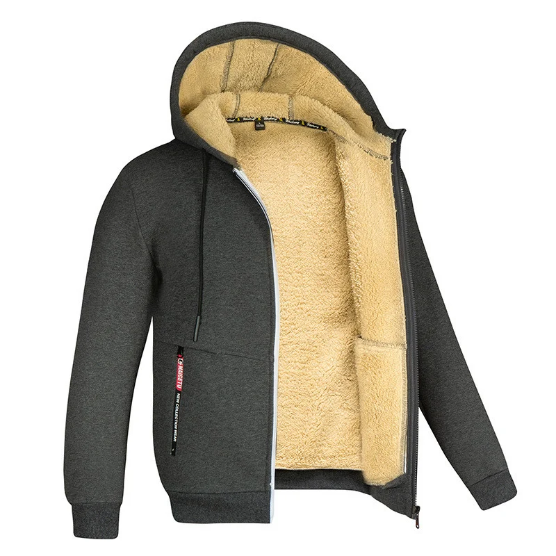 Men's Sherpa-Lined Fleece Hoodie