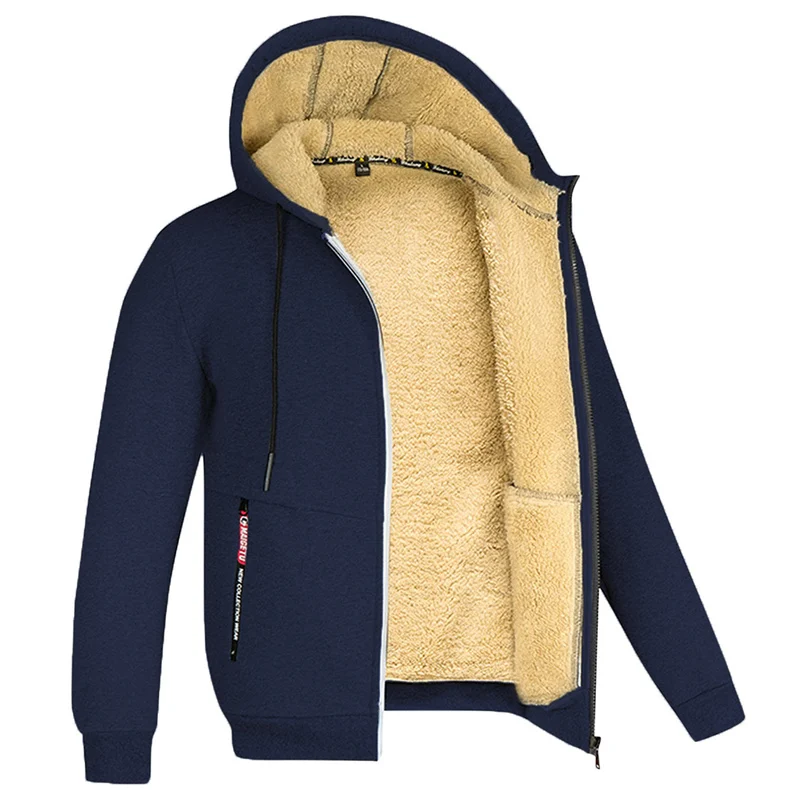 Men's Sherpa-Lined Fleece Hoodie