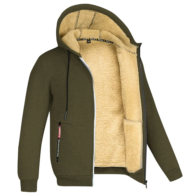 Men's Sherpa-Lined Fleece Hoodie
