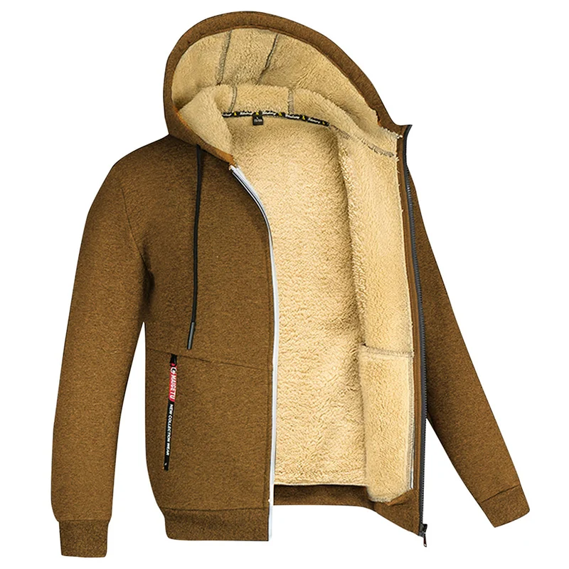 Men's Sherpa-Lined Fleece Hoodie