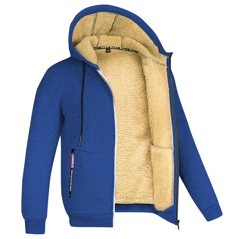 Men's Sherpa-Lined Fleece Hoodie