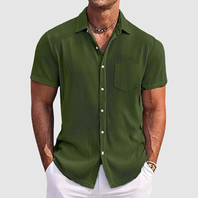 Men's Short Sleeve Camp Collar Shirt