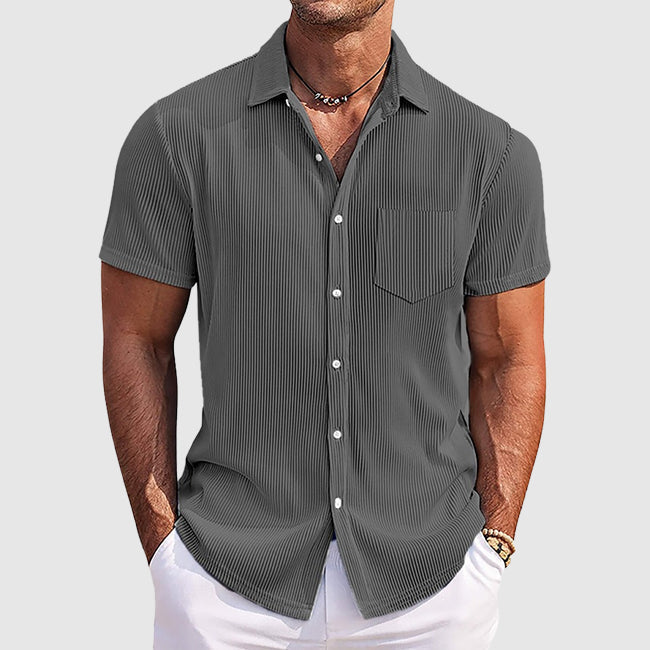 Men's Short Sleeve Camp Collar Shirt