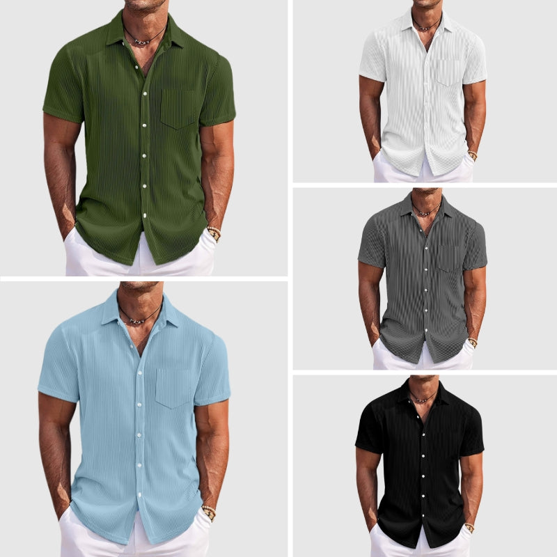 Men's Short Sleeve Camp Collar Shirt