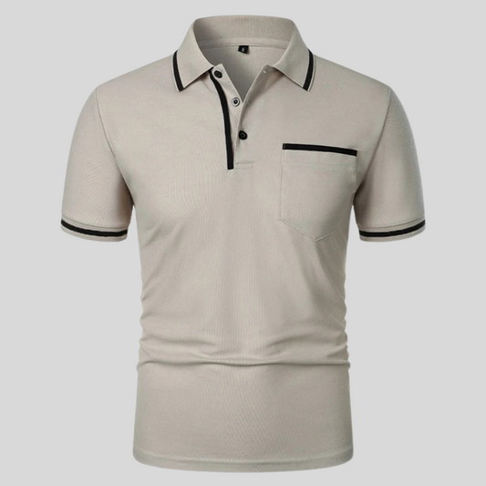 Men's Short Sleeve Polo Shirt with Pocket