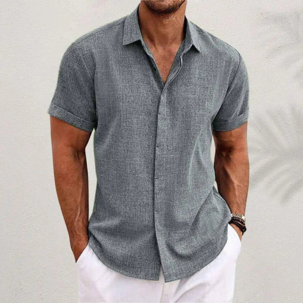 Men's Short-Sleeved Button-Up Shirt