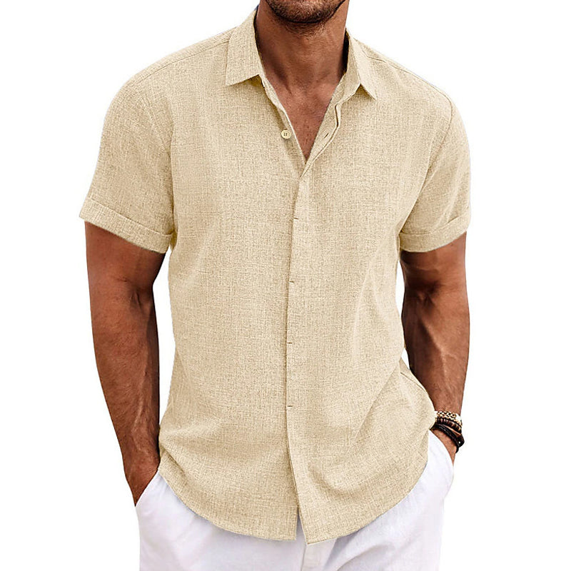 Men's Short-Sleeved Button-Up Shirt